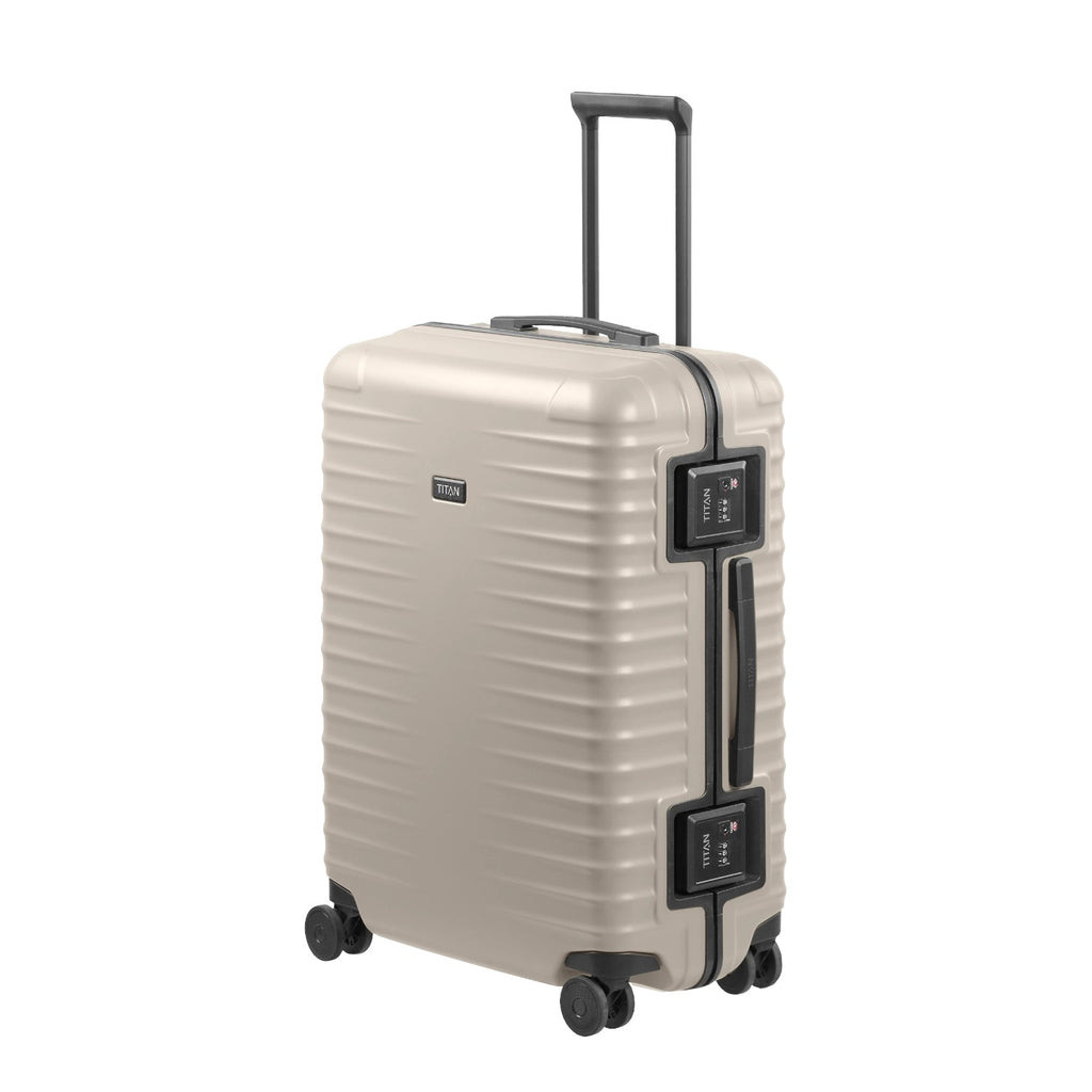 Lieblingstasche OVERSEAS M+ beige 4-wheel hardshell trolley suitcase with TSA lock and telescopic handle