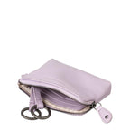 Lieblingstasche Physalis lavender leather coin purse with zipper closure and internal key rings