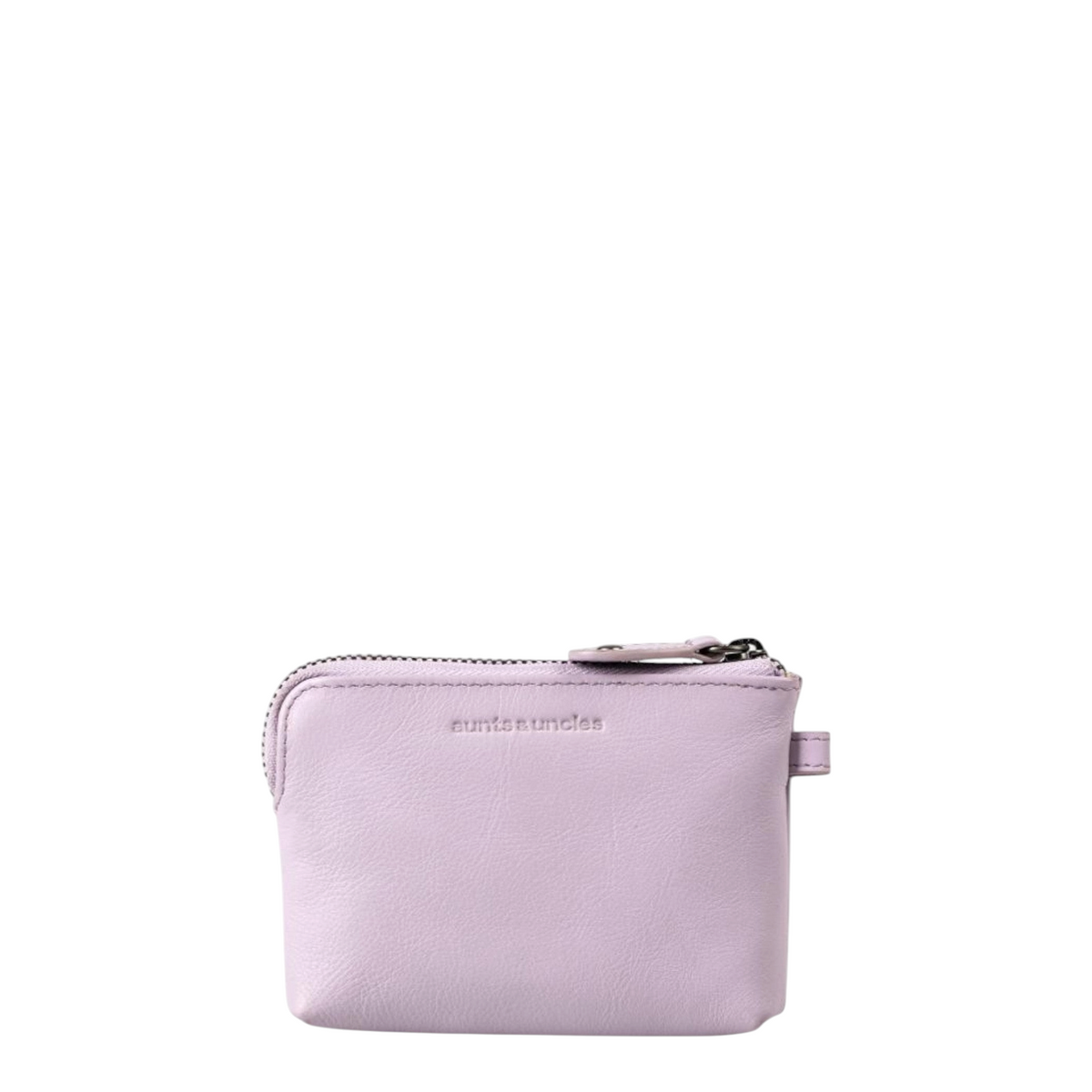 Lieblingstasche Physalis small light purple leather coin purse with a top zipper closure