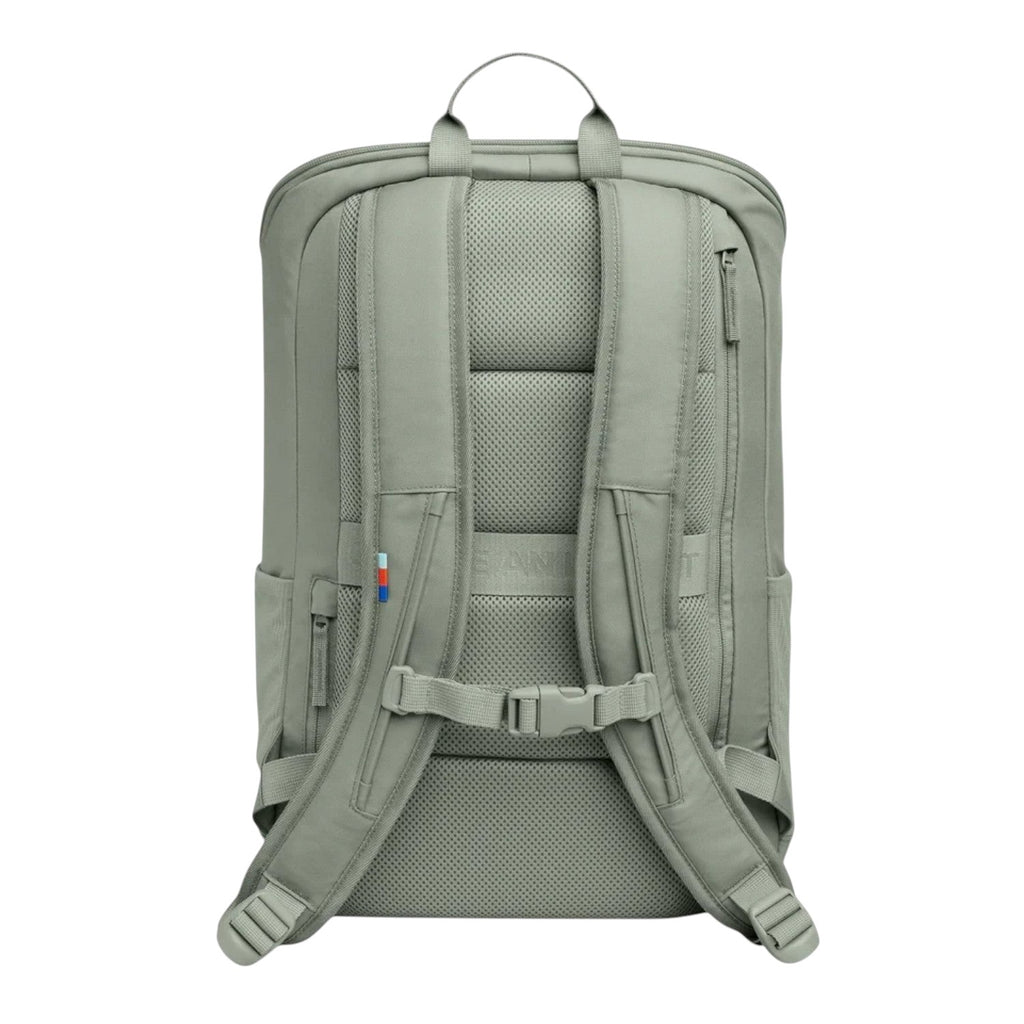Lieblingstasche Pro Pack sage green laptop backpack with ergonomic straps, mesh back panel, and chest buckle