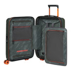 Lieblingstasche PRODIVER HS Spinner 55/20 carry-on suitcase open with grey camo interior and orange accents