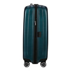 Lieblingstasche PRODIVER HS Spinner 75/28 expandable suitcase in dark teal with a hard shell and four spinner wheels.