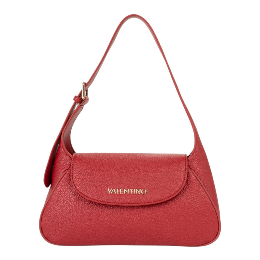 Lieblingstasche Flap Bag Daphne Re in red pebbled leather with gold-tone Valentino logo.
