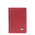 Lieblingstasche red leather RFID card holder with silver bull logo