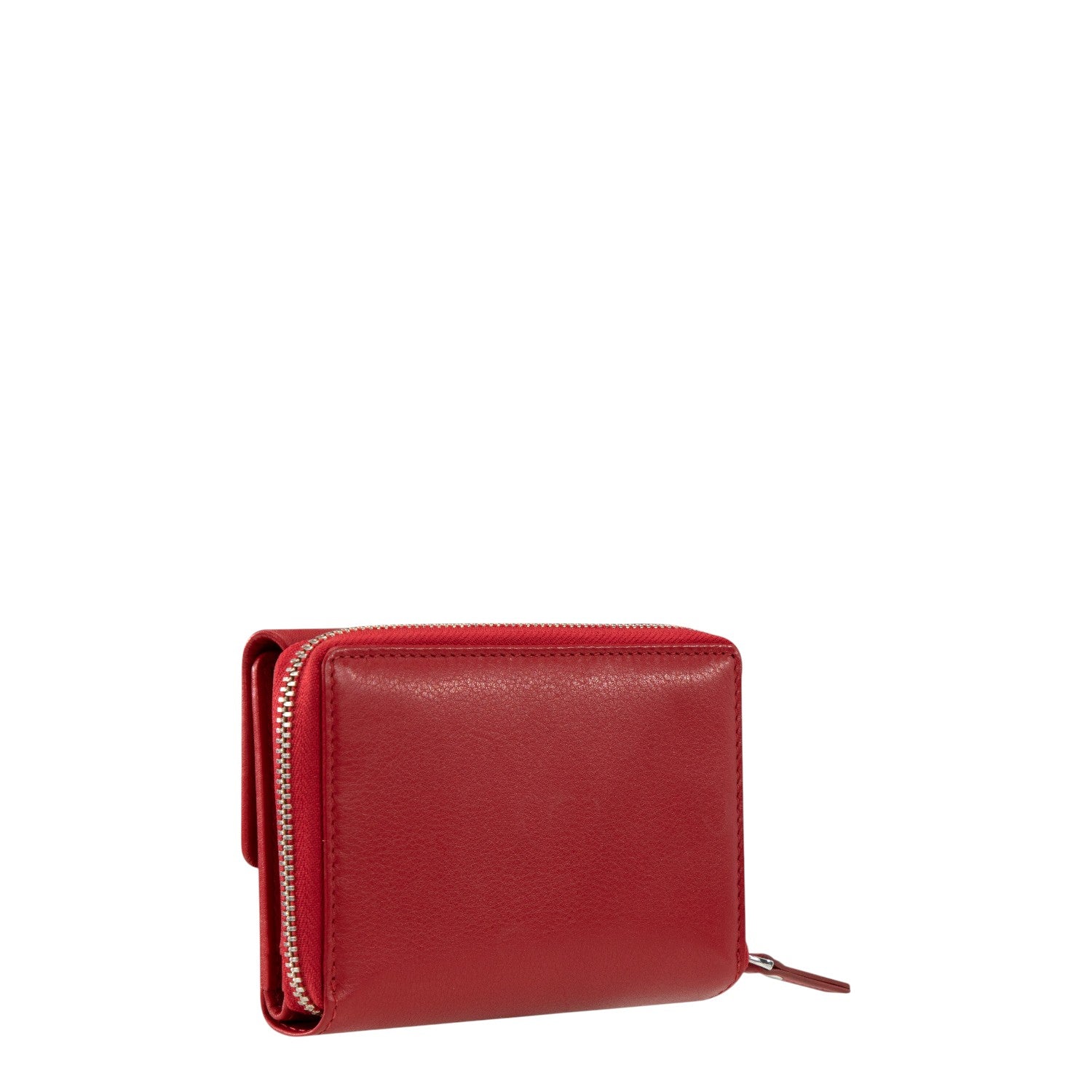 Lieblingstasche red leather zip-around wallet with coin pocket and card slots
