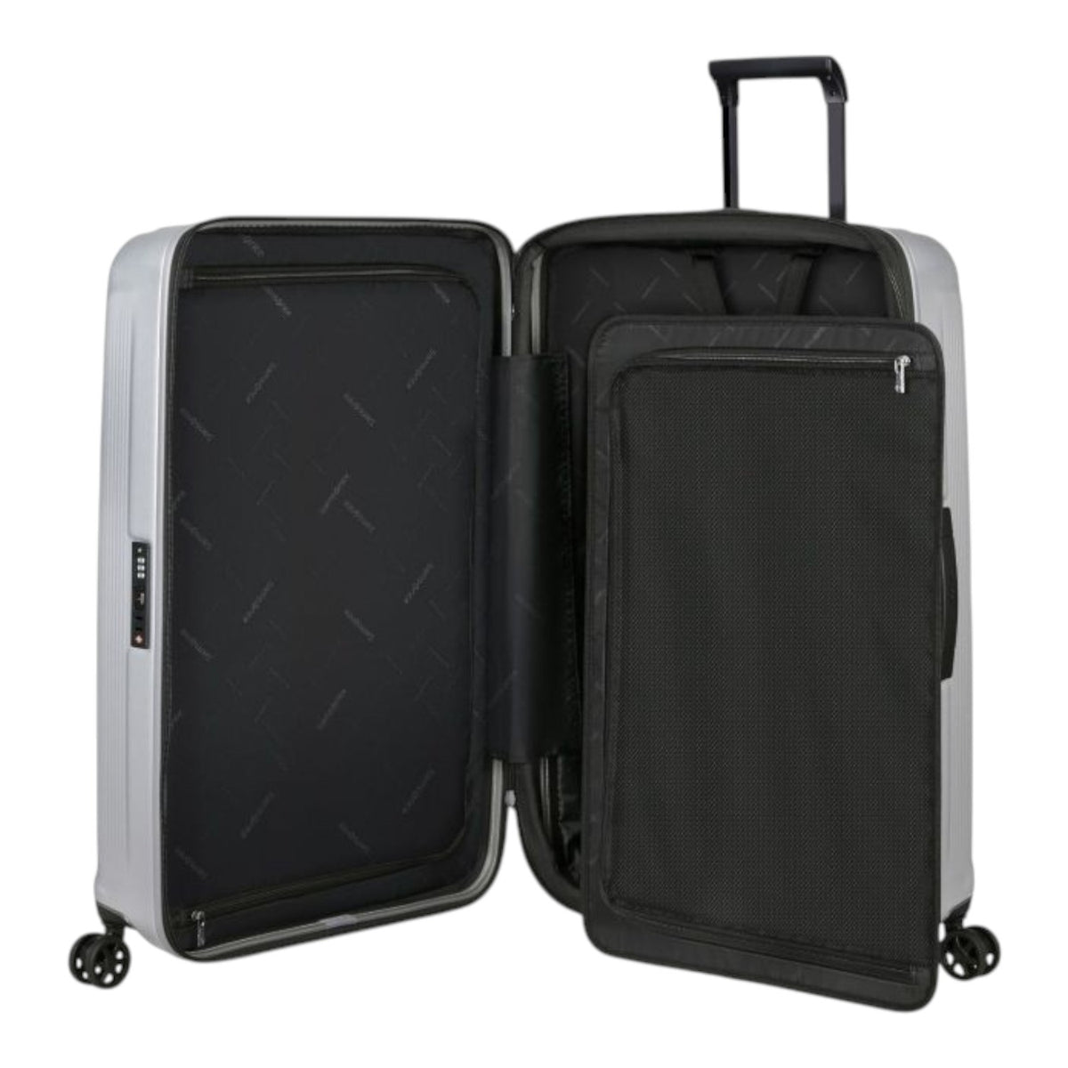 Lieblingstasche Samsonite Nuon Spinner 75/28 hardshell suitcase open view with internal organization and TSA lock