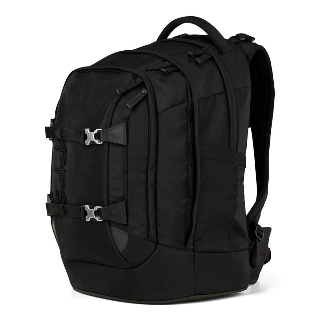 Lieblingstasche satch PACK school backpack in black with adjustable straps, side compression buckles, and ergonomic design