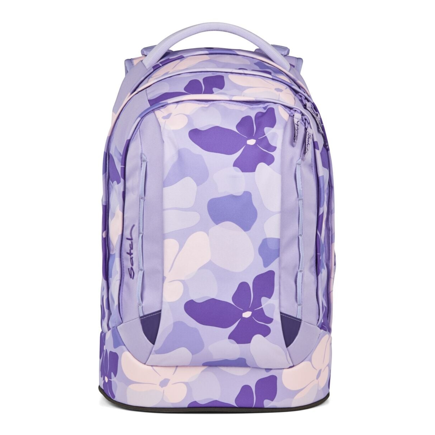 Lieblingstasche satch pack school backpack in purple floral camouflage pattern with ergonomic design
