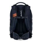 Lieblingstasche satch PACK school backpack in dark blue with adjustable straps, chest belt, and breathable back padding