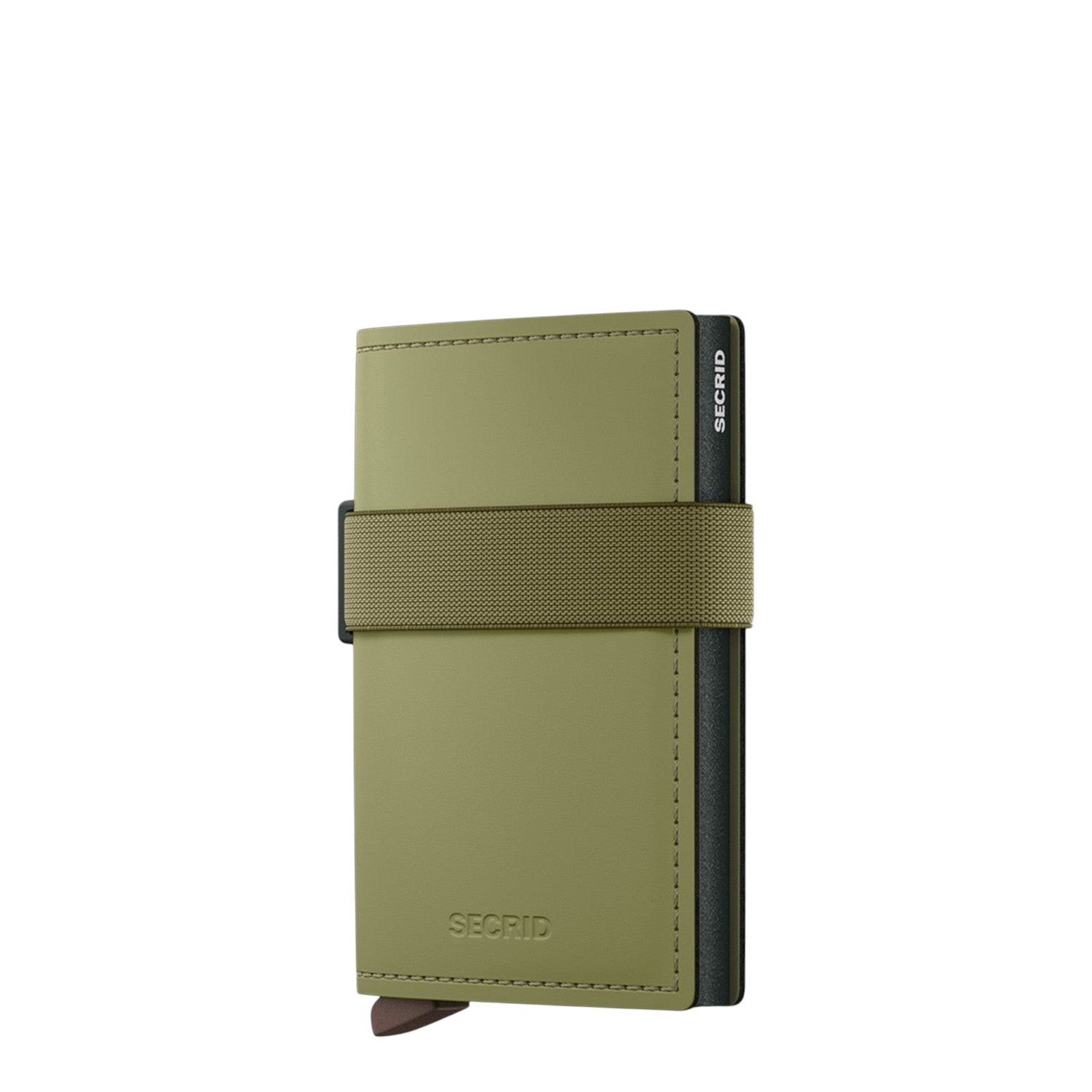 Lieblingstasche Secrid Bandwallet Matte in olive green with elastic band and integrated RFID card protector