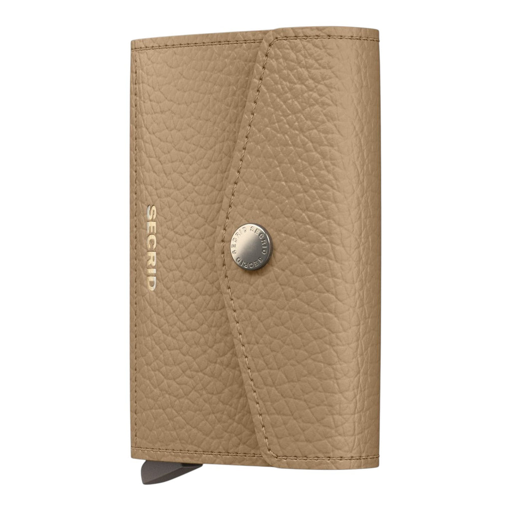 Lieblingstasche Secrid Envelope Pebble beige leather card protector wallet with snap button closure