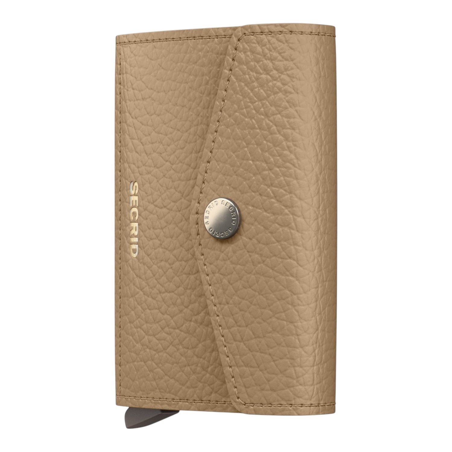 Lieblingstasche Secrid Envelope Pebble beige leather card protector wallet with snap button closure