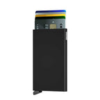 Lieblingstasche Secrid Cardprotector in black aluminium with RFID protection and card slide mechanism