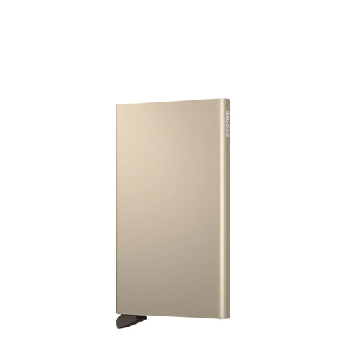 Lieblingstasche Secrid Cardprotector in champagne gold aluminium with RFID protection and card slide mechanism