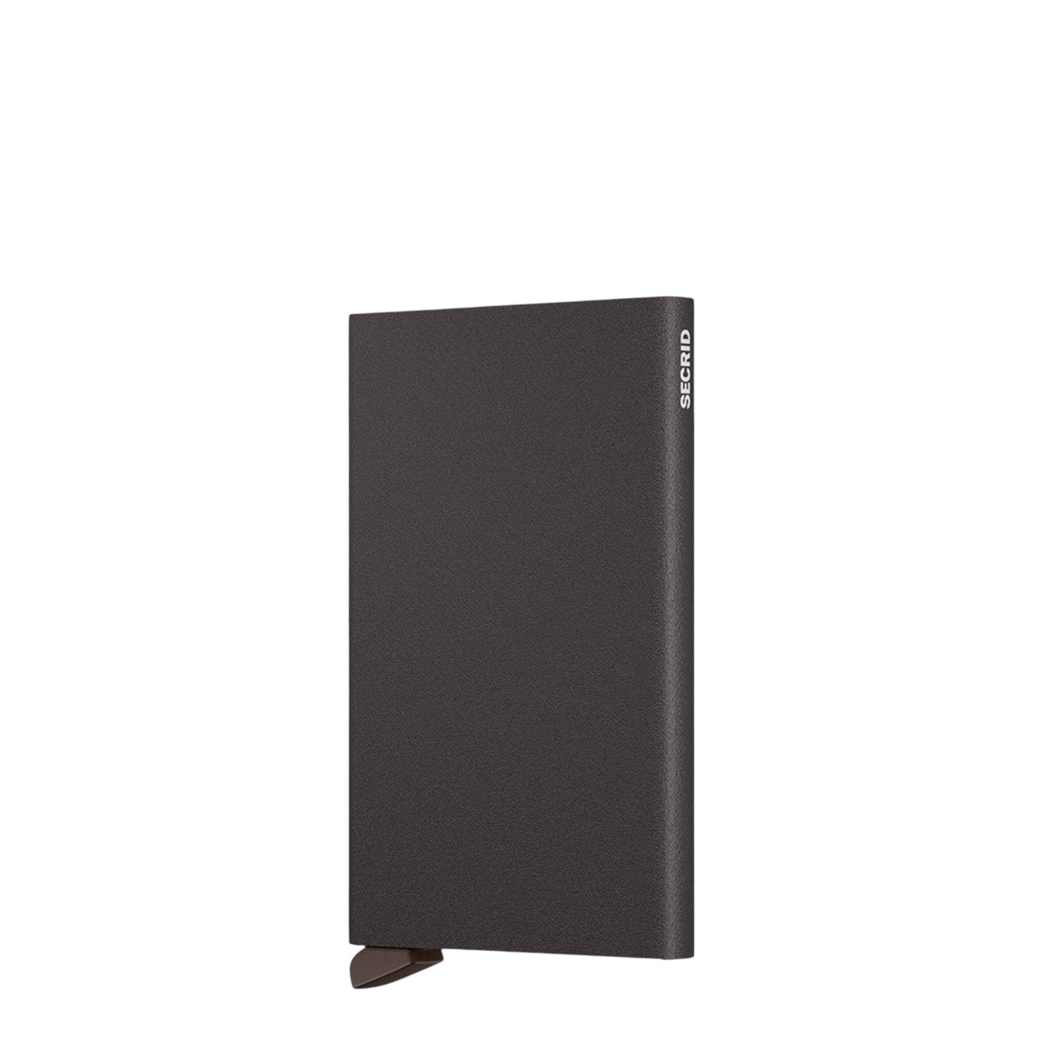 Lieblingstasche Secrid Cardprotector in matte powder brown aluminium with RFID protection and card slide mechanism