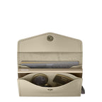 Lieblingstasche Secrid Envelope wallet in beige leather with card protector, coin compartment, and snap button closure.