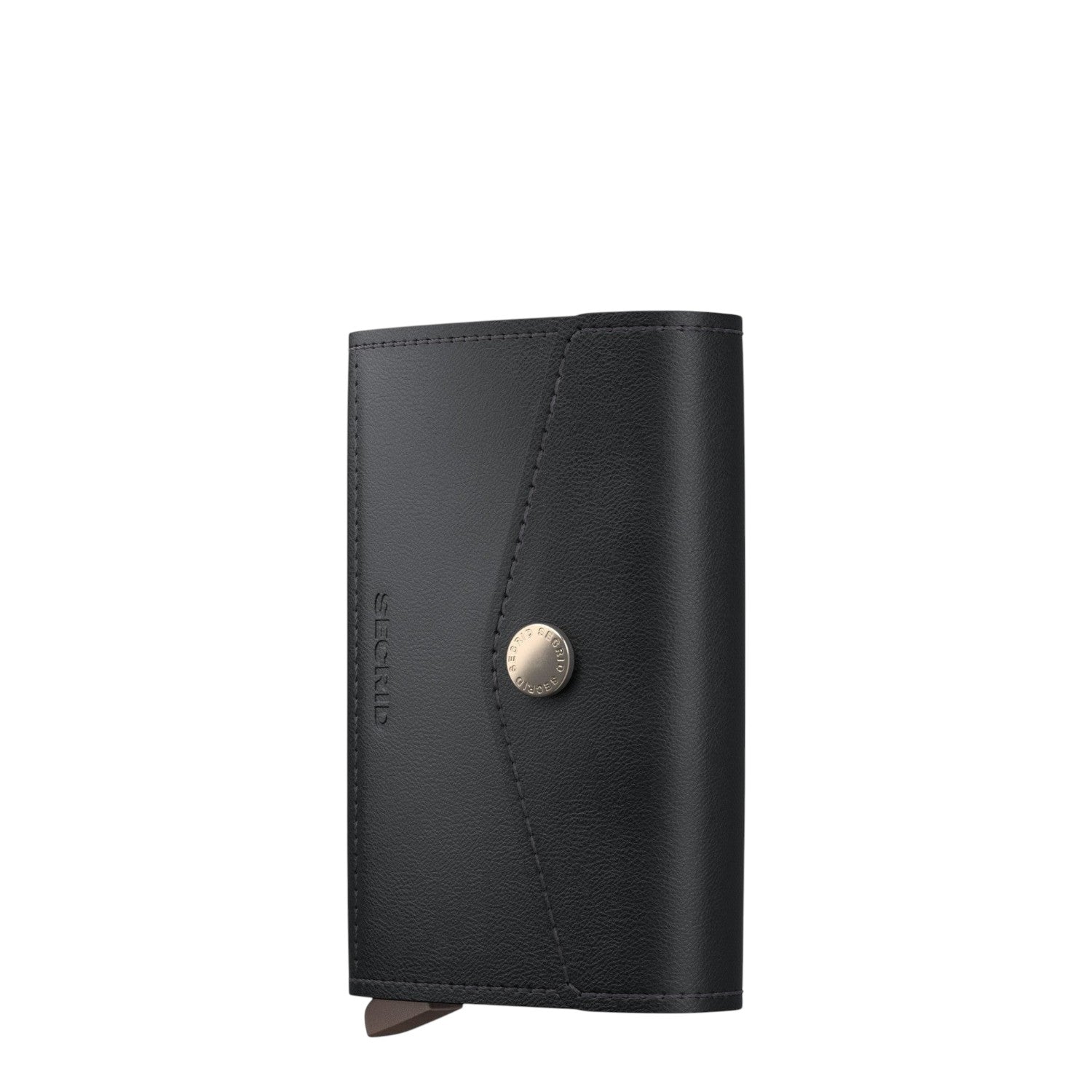 Lieblingstasche Secrid Envelope Original black leather wallet with snap button closure and RFID card protector