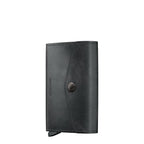Lieblingstasche Secrid Envelope Vintage leather wallet in black with a snap button closure and card protector.