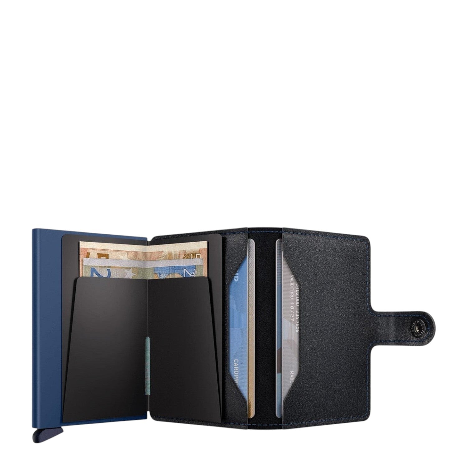 Lieblingstasche Secrid Miniwallet in black leather with integrated RFID-blocking card protector and banknote storage