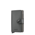 Lieblingstasche Secrid Miniwallet Matte Satin in dark grey leather with RFID protection and snap button closure