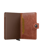 Lieblingstasche Secrid Miniwallet Vintage in brown leather with integrated card protector and snap button closure