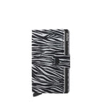 Lieblingstasche Secrid Miniwallet in black and white zebra print leather with integrated RFID card protector