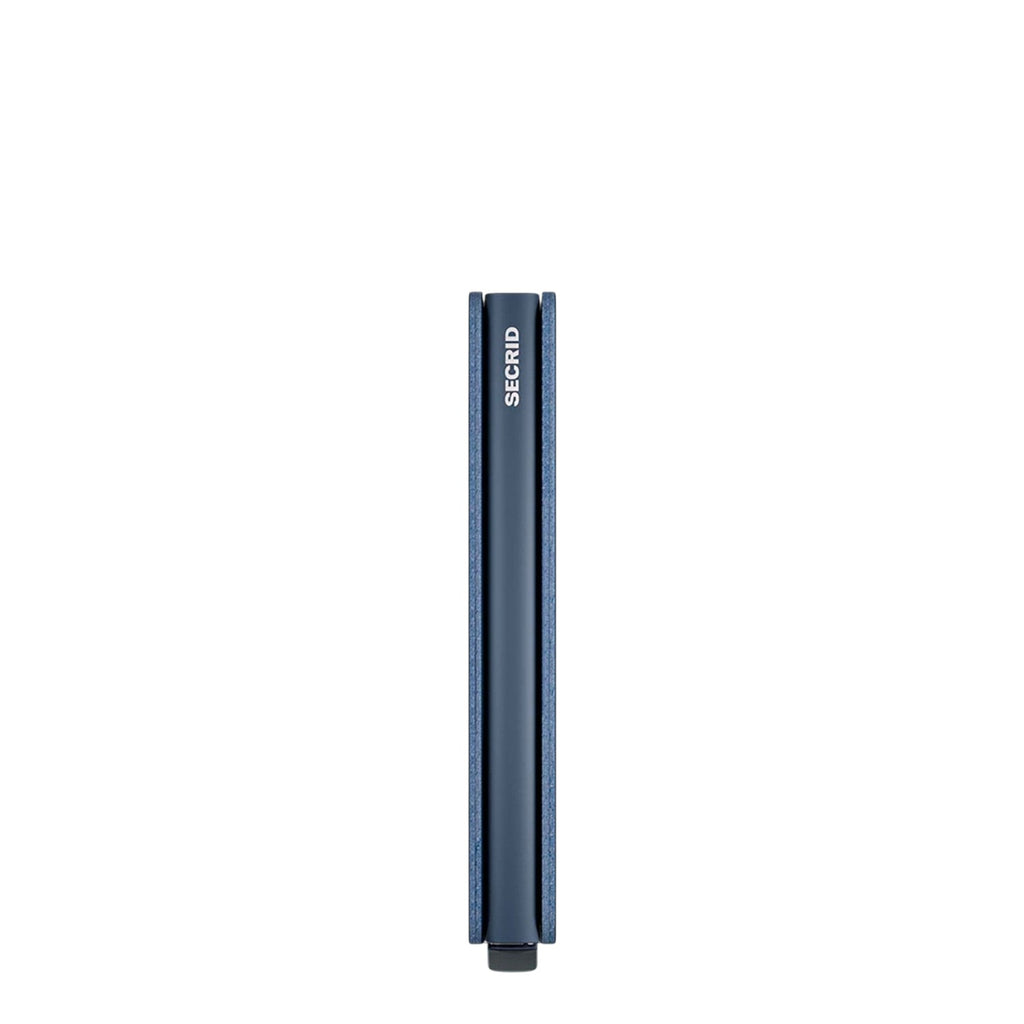 Lieblingstasche Secrid Slimwallet Crisple in blue with a slim, textured leather design and RFID protection.