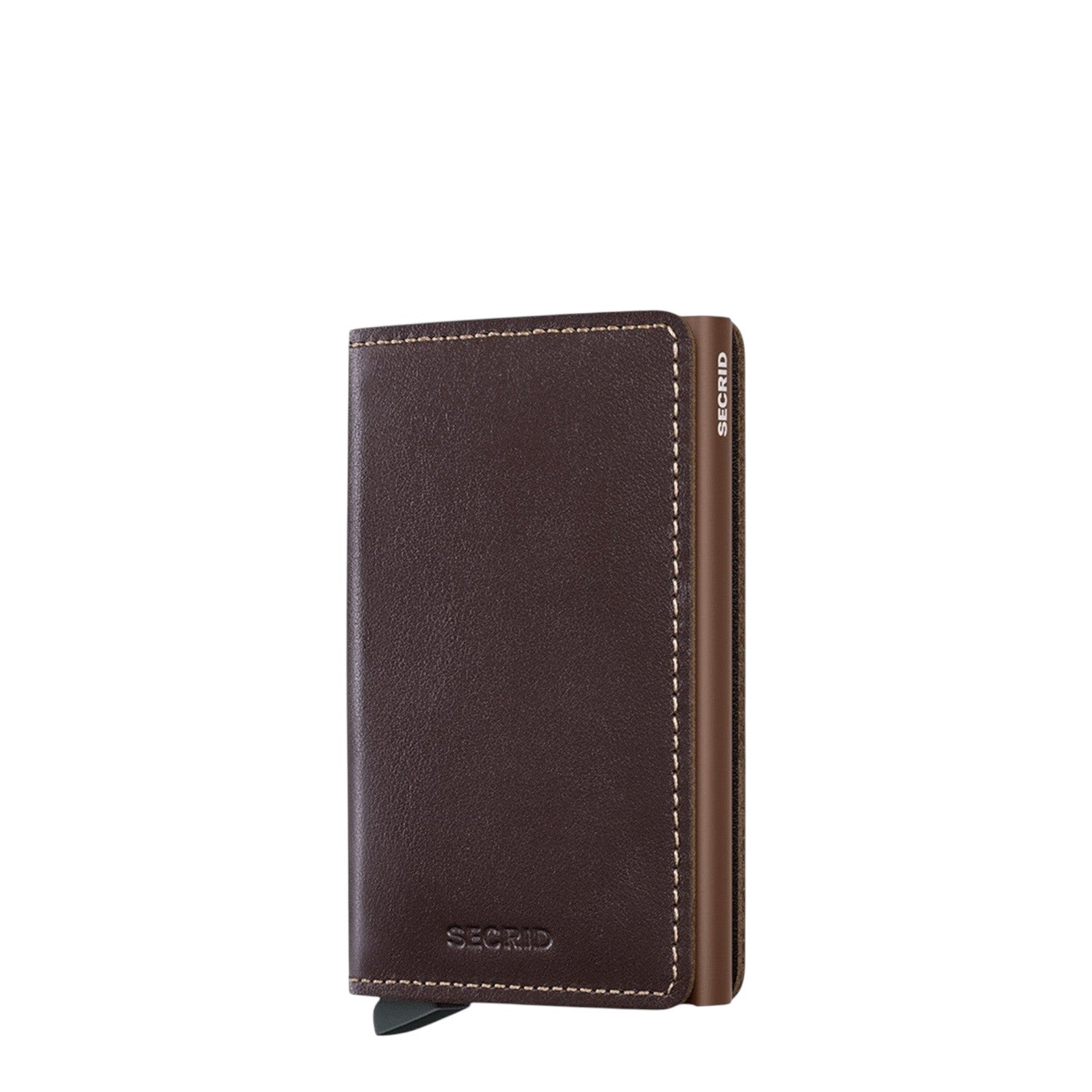 Lieblingstasche Secrid Slimwallet in dark brown leather with RFID protection and card ejector mechanism