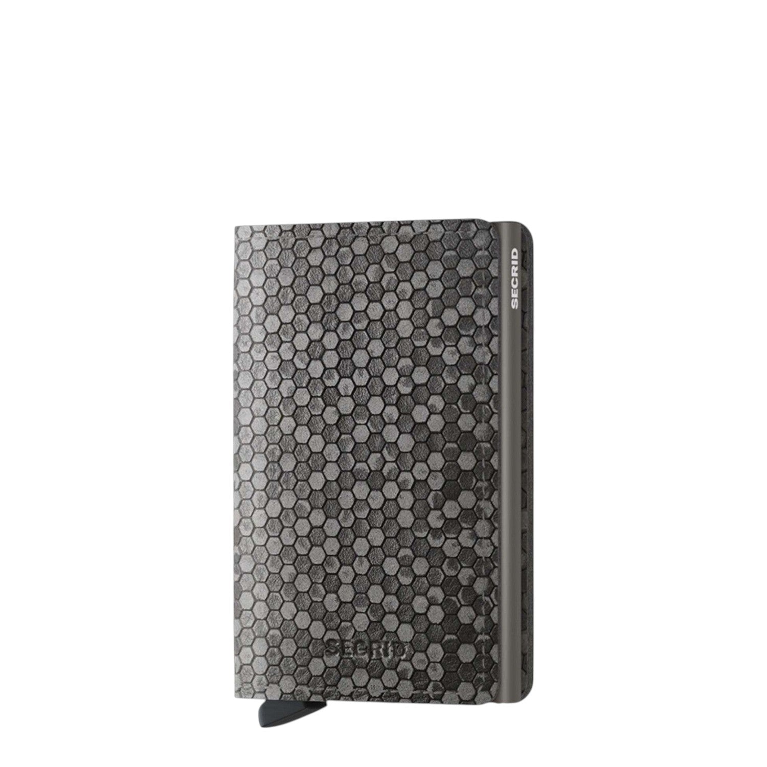 Lieblingstasche Secrid Slimwallet Hexagon in grey with a geometric honeycomb pattern and RFID protection