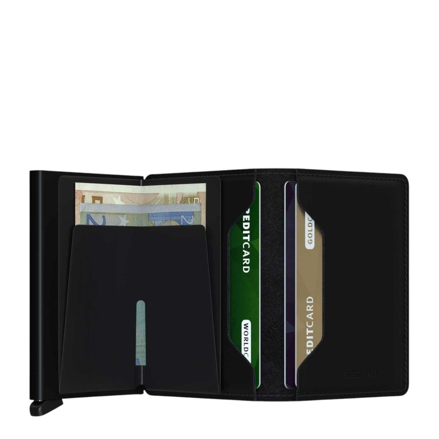Lieblingstasche Secrid Slimwallet Matte in black with integrated card protector and space for banknotes