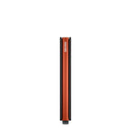 Lieblingstasche Secrid Slimwallet Matte in orange showing the slim profile and card protector mechanism
