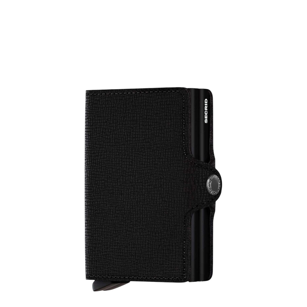 Lieblingstasche Secrid Twinwallet Crisple in black leather with RFID protection and snap button closure