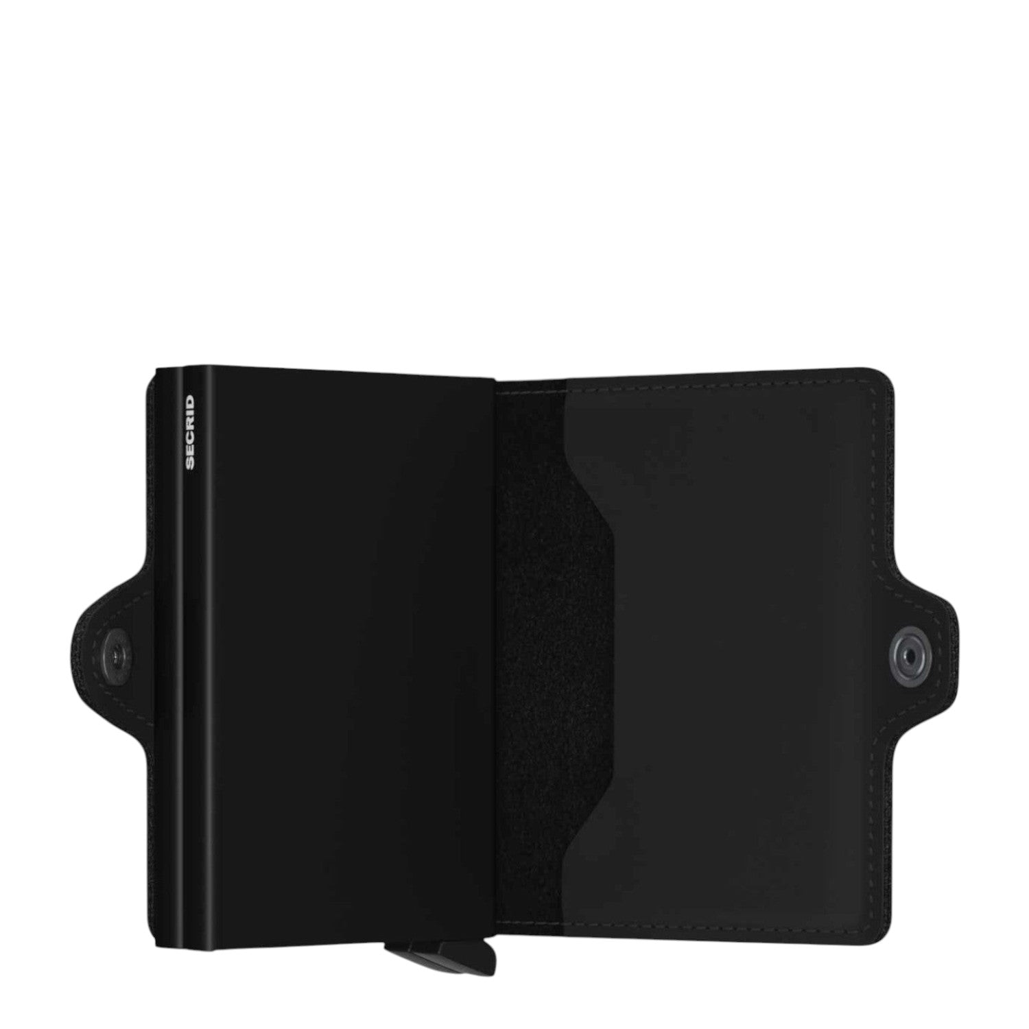Lieblingstasche Secrid Twinwallet Matte in black with RFID-protected card holders and snap button closure