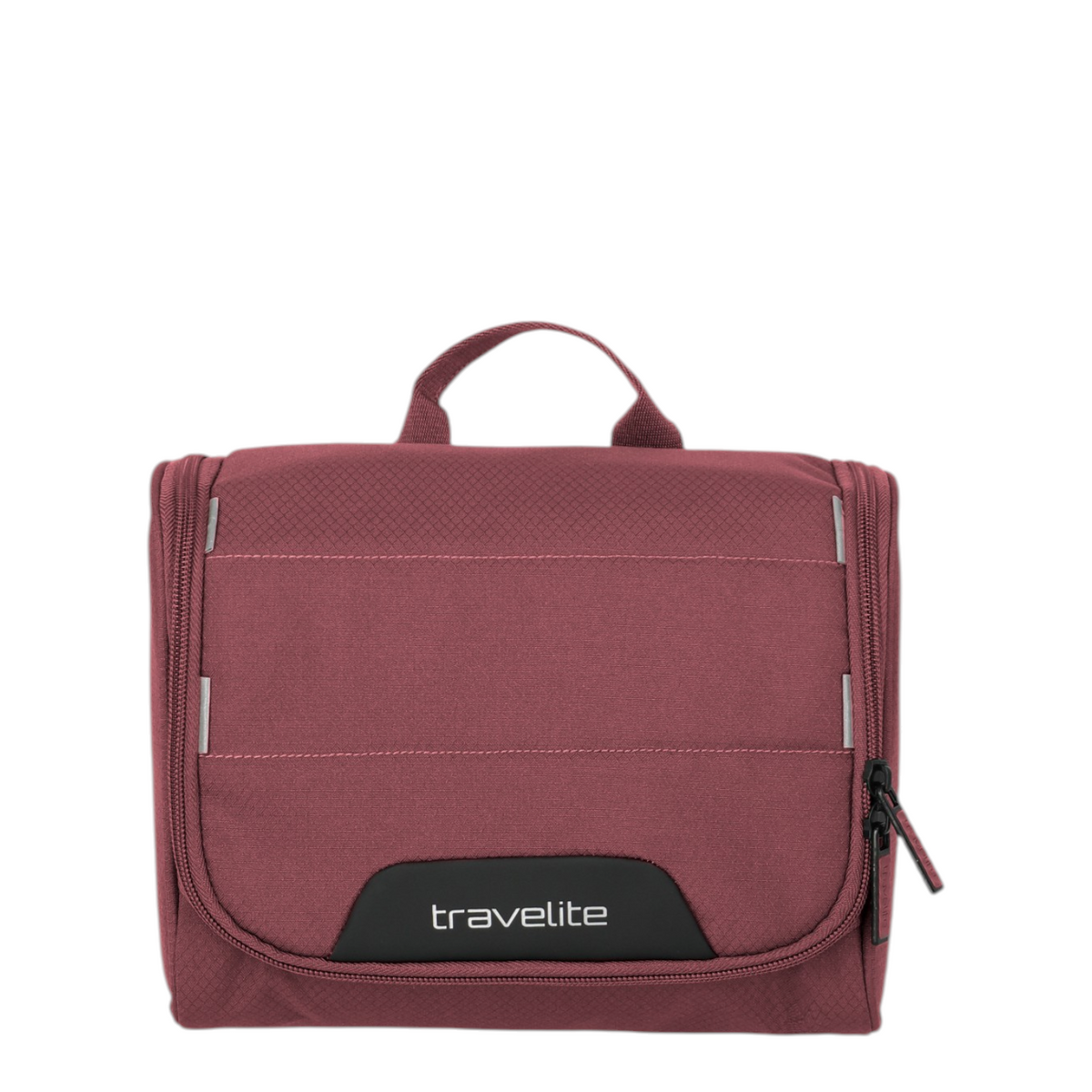 Lieblingstasche Skaii toiletry bag in burgundy with a top handle and front zipper pocket
