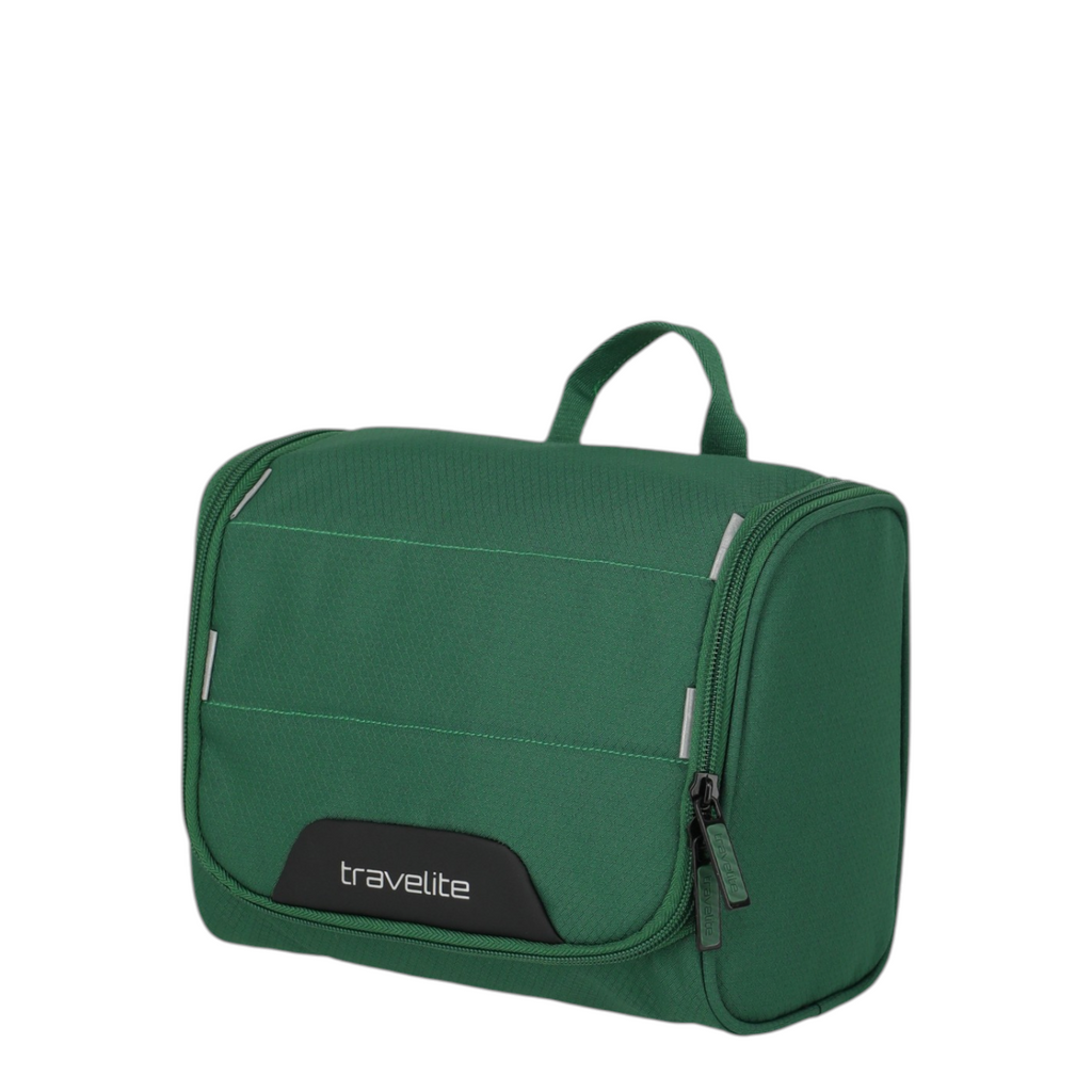 Lieblingstasche Skaii green toiletry bag with a top handle and front zipper pocket