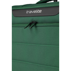 Lieblingstasche Skaii 4-wheel expandable trolley suitcase in dark green fabric with black zipper details