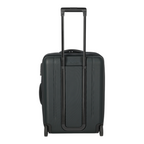 Lieblingstasche Skaii Trolley 2W Hybrid S in dark grey with a retractable handle and two wheels, back view.