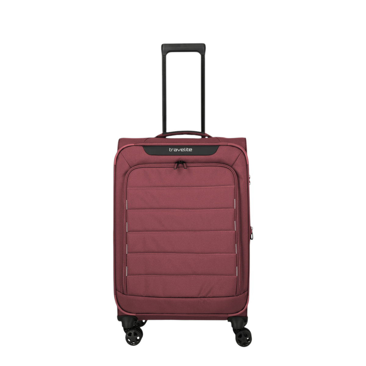 Lieblingstasche Skaii medium expandable 4-wheel trolley suitcase in dark red fabric with telescopic handle