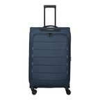 Lieblingstasche Skaii large expandable 4-wheel navy blue softside trolley suitcase with telescopic handle
