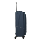 Lieblingstasche Skaii 4-wheel expandable large trolley suitcase in navy blue with side view