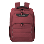Lieblingstasche Skaii Rucksack M in burgundy with front zip pockets and top handle on a white background