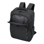 Lieblingstasche Skaii Rucksack M in black with a partially open front pocket and patterned interior lining