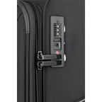 Lieblingstasche Skaii trolley suitcase in black featuring a secure TSA combination lock and durable zipper pulls.