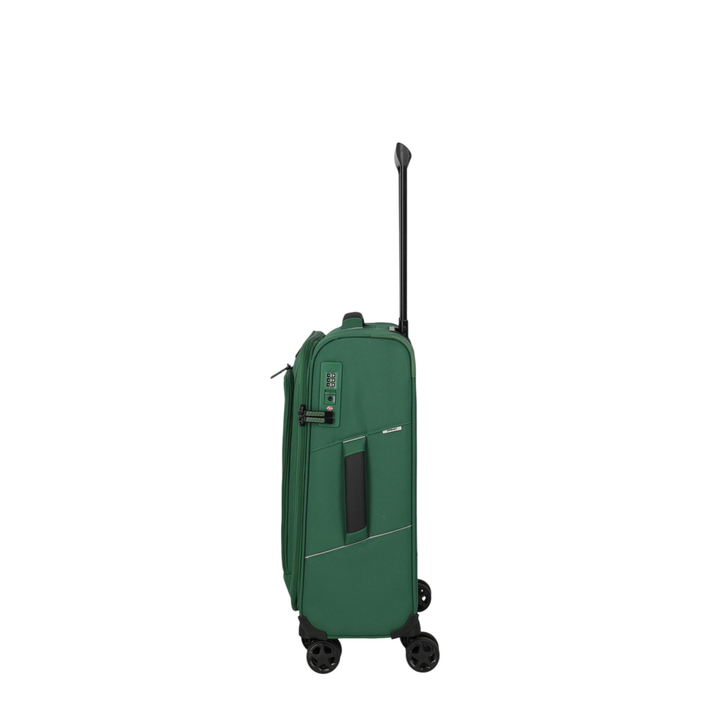 Lieblingstasche Skaii Trolley 4W S in green with four wheels, telescopic handle, and integrated TSA combination lock