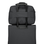 Lieblingstasche Skaii Weekender black travel bag attached to a suitcase handle for easy transport