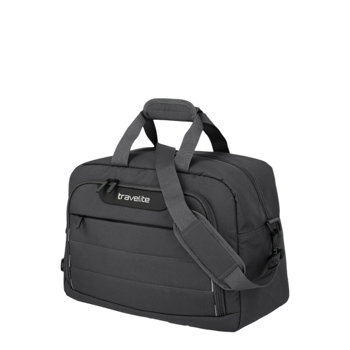 Lieblingstasche Skaii Weekender travel bag in black with padded handles, adjustable shoulder strap, and front pocket.