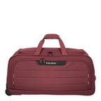 Lieblingstasche Skaii wheeled duffle bag in dark red with top carry handles and front zipper pocket