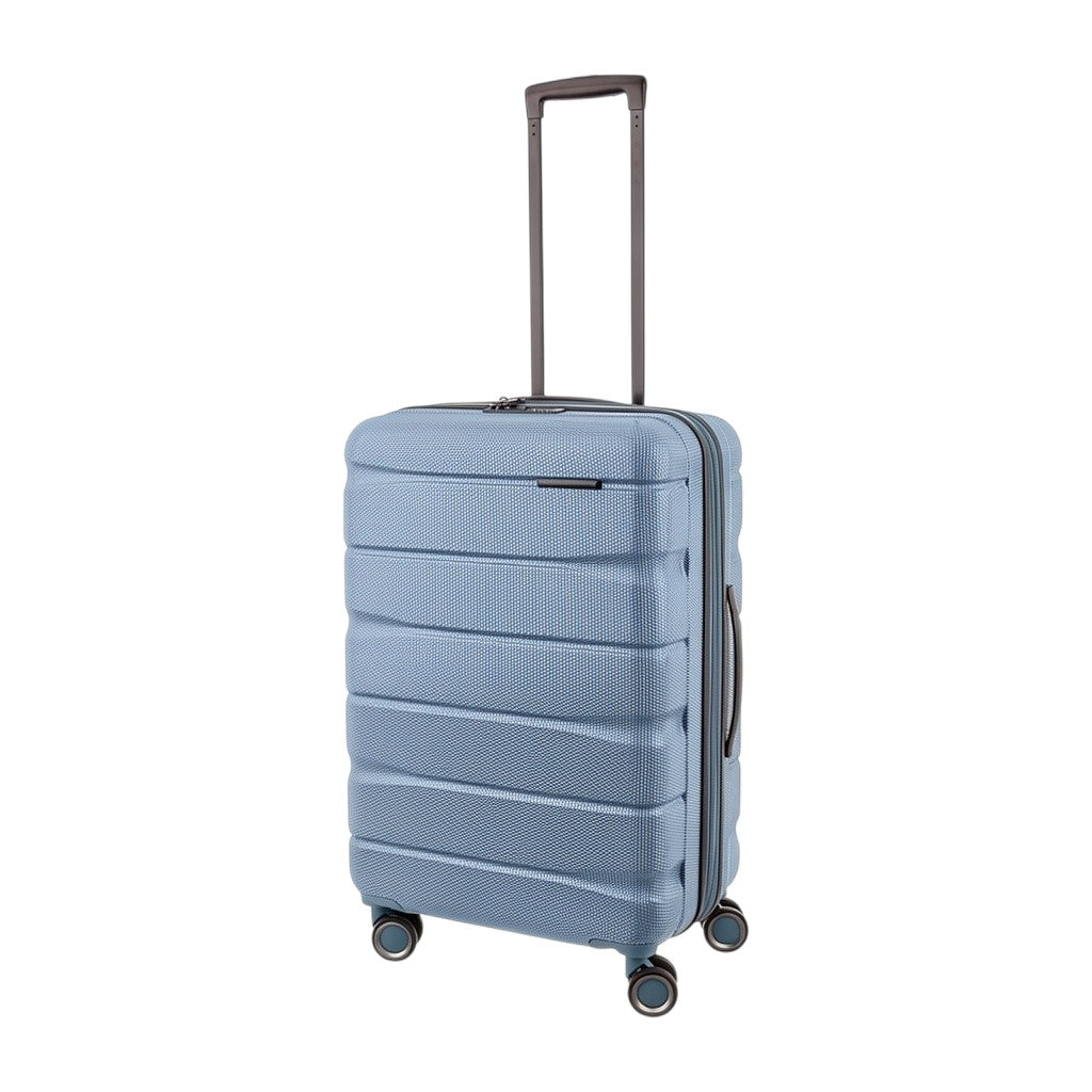 Lieblingstasche Stratosphere Spinner M teal hard-shell suitcase with textured finish and four spinner wheels.