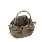 Lieblingstasche Cool Companion Suede S taupe suede bucket bag with drawstring closure and single top handle