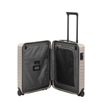Lieblingstasche UPGRADE 4w Trolley S23 in beige, open view showing interior compartments and telescopic handle